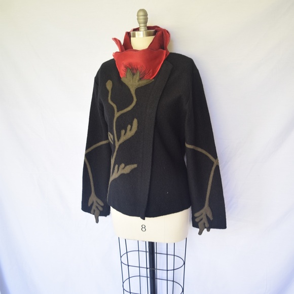 Anthropologie CoVelo felted wool Poppy jacket - Picture 5 of 8